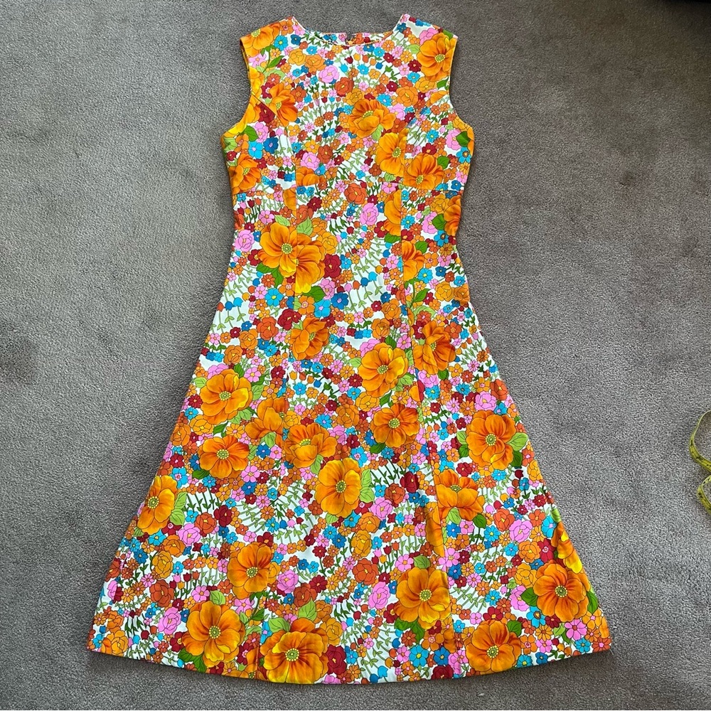 Vintage Branigans Women’s A-Line Floral Sleeveless Dress